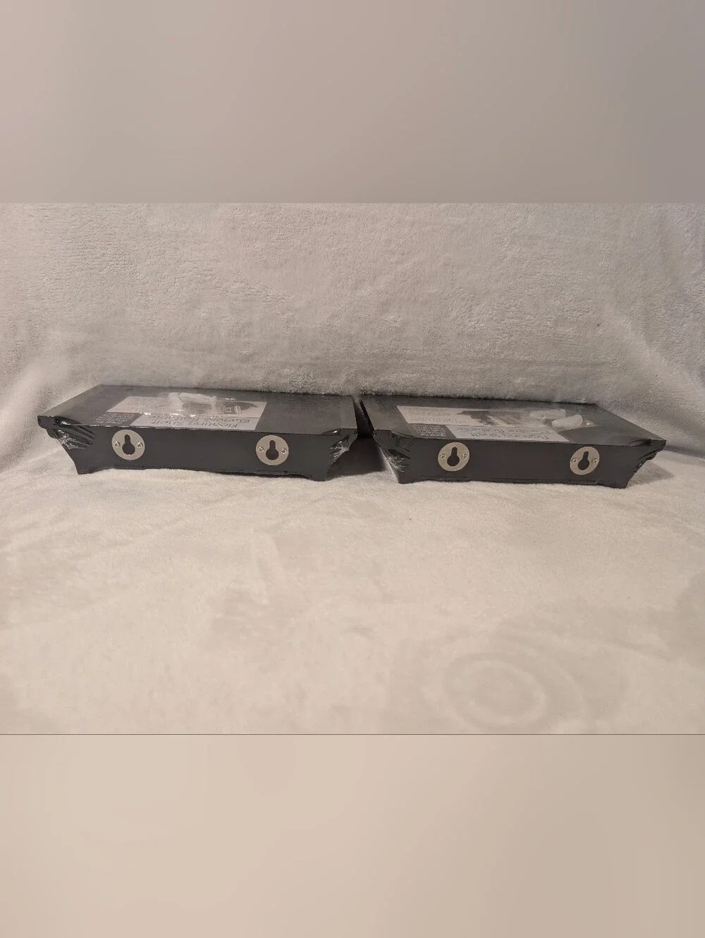 Set of 2 Black Mini Floating Shelves New